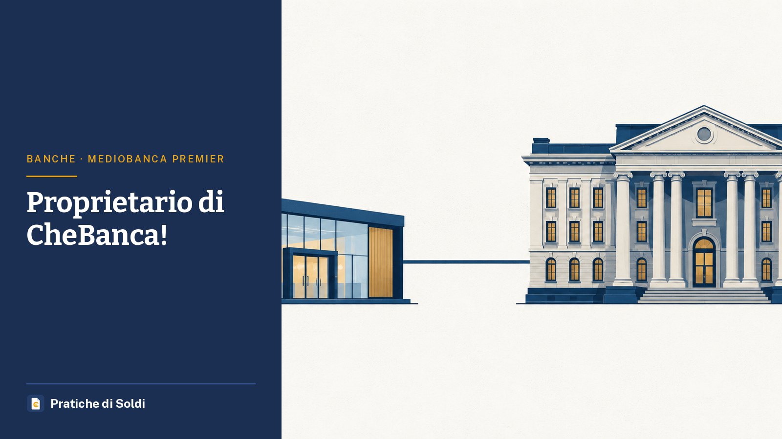 Proprietario di CheBanca!: una filiale moderna in vetro collegata a un palazzo storico di banca